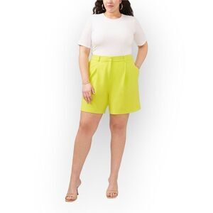 1. State Women's High Waist Shorts in Neon Yellow